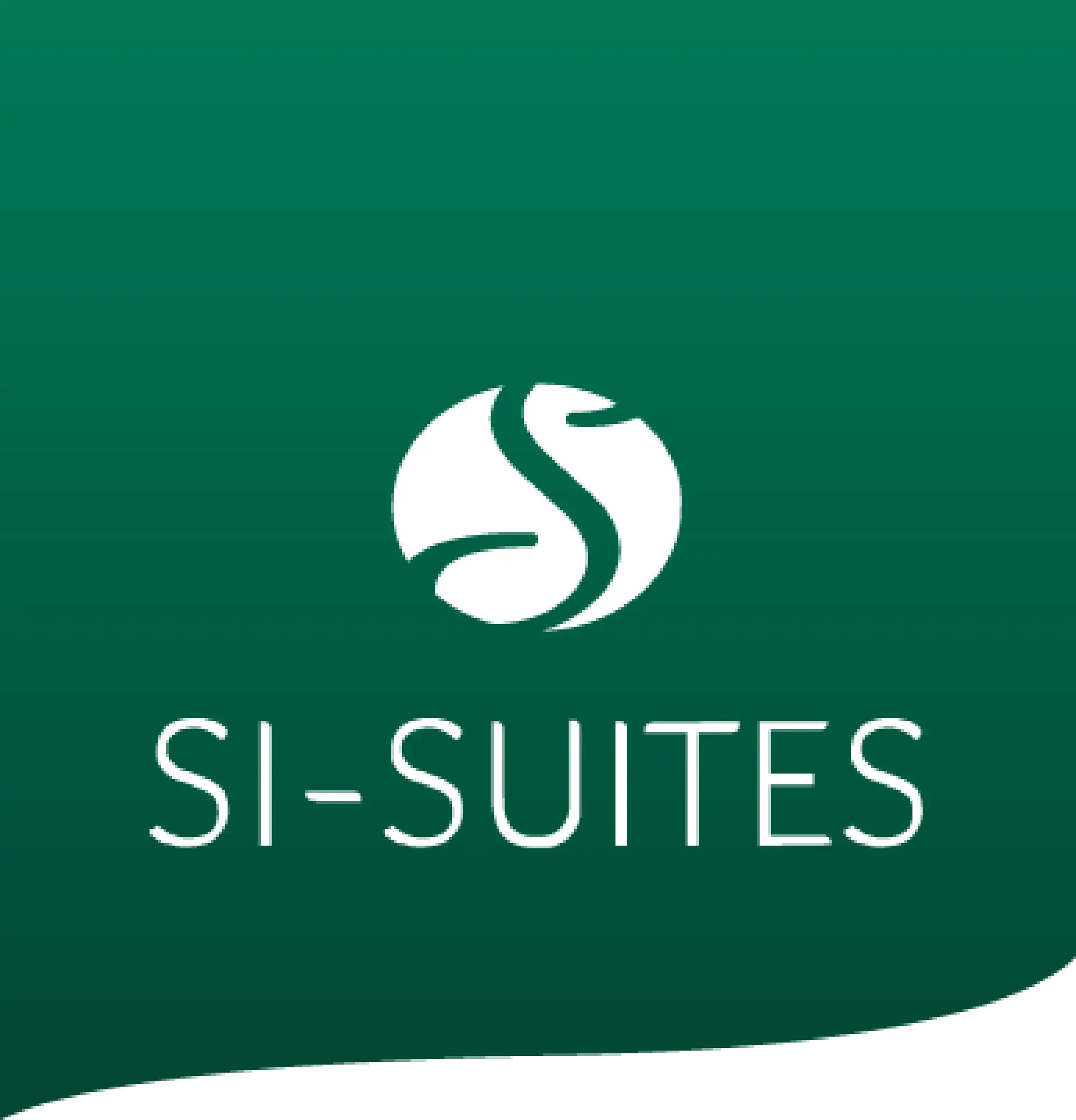 SI-Suites Logo auf grünem Hintergrund